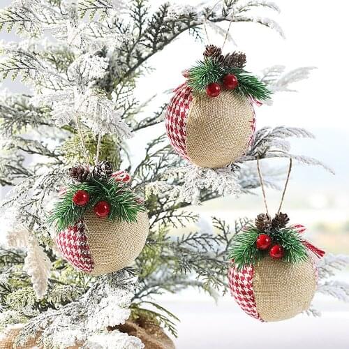 Hanging Ball Lob Christmas Decor High Quality Festival Dress Up Supplies Creative Cloth+Froth Durable Gift New Year Ornament Set