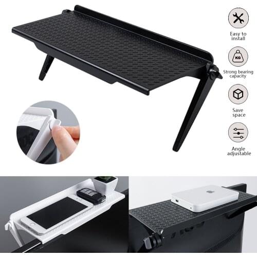 Adjustable Desktop Stand ABS TV Rack Display Shelf Desk Creative Screen Router Storage Bracket Space Save