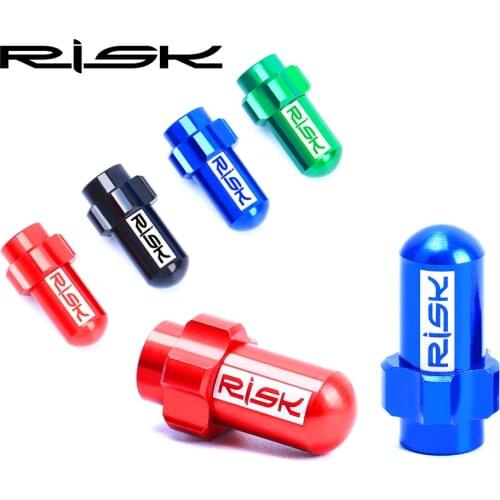 RISK 2pcs MTB/Road Bicycle Wheel Valve Caps Aluminum Mountain Bike Wheel Tire Valves Tyre Stem Air valve Caps Airtight Car Cove