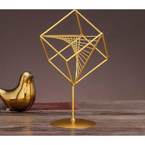 Nordic Light Luxury Iron Art Rubiks Cube Geometric Home Decoration Creative Living Room Wine Model Room Living Room Figurines