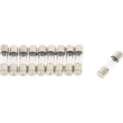 10pcs Fast-blow Glass Fuses Assorted Kit 5*20mm 250V 0.1A 0.2A 0.5A 1A 2A 3A 4A 5A 6A 8A 10A 15A 20A 25A 30A AMP Tube Fuses