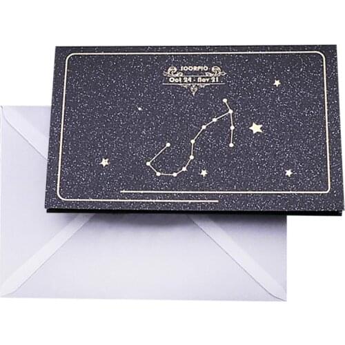 Creative DIY Fashion Card Paper Greeting Card Set All-Purpose Constellation Pattern Thank You Card Holiday Card Festival Gifts