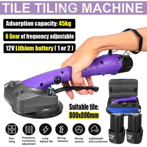 Drillpro Tile Vibrator 1000W Tiling Tiles Machine Suction Cup With Battery & Bag Leveling System Tools For Flooring Wall Tiles