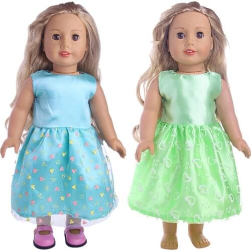 Doll Skirt Long Sleeveless Silk Skirt For 18 Inch American & 43Cm Reborn Baby Doll Clothes Our Generation Toy Daily Girls Gift