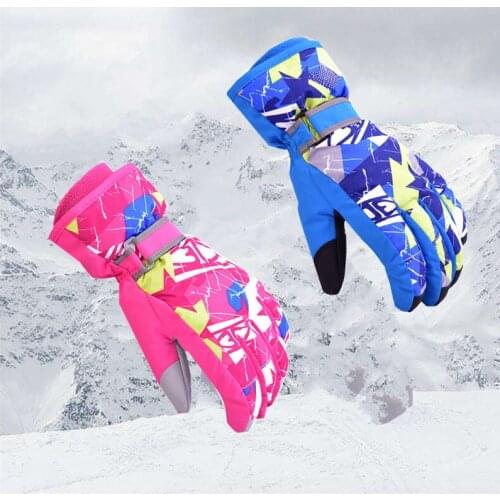 Winter professional Ski gloves Girls Children adult waterproof warm gloves snow children windproof ski snowboard gloves