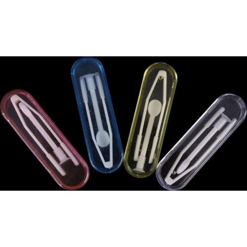 1set Plastic Contact Lenses Tweezers Annex Clips Contact Lens Tweezers Medical Suction Cup And Tweezers Eyewear Accessoires