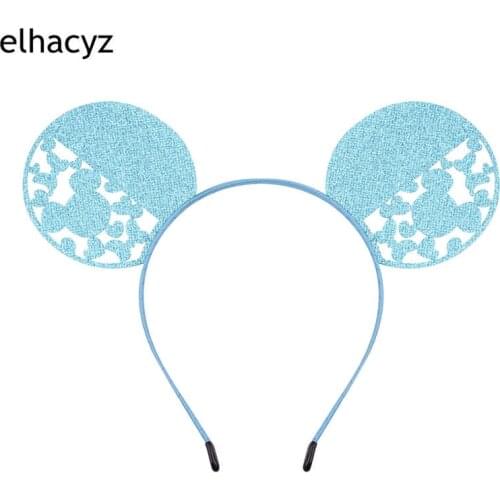 1PC 2021 NEW Cute Glitter Hollow Mouse Ears Hairband Trendy Headband For Kids Girls Chic Women Headwear DIY Hair Accessories