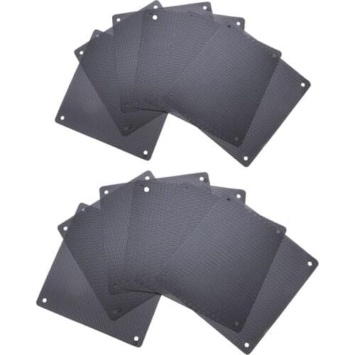 12Pcs Computer Mesh PVC PC Case Fan Cooler Dust Filter Case Dustproof Cover Chassis Dust Cover 6pcs 8Cm & 6pcs 12Cm