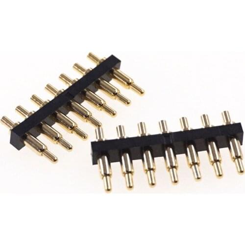 2.54mm Pitch Plug-in Board Spring Thimble Pogo Pin 2 3 4 5 6 7-pin Height 7.0mm