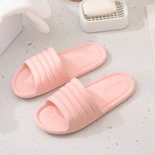 2021 Women Men Summer Home Slippers Simple Shoes Non-Slip Bathroom Slides Flip Flops Couples Indoor Male Platform Slippers