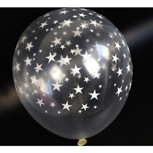 30/50/100pcs Pink blue Clear Star Printed Pearl Latex Helium Balloon Wedding Birthday Party Decorative kids Toys