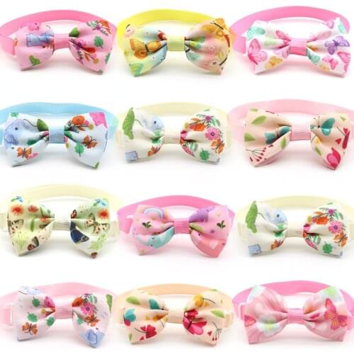 30/60 Pcs New Pet Dog Accessories For Small Dogs Bowtie Necktie Adjustable Pet Dog Collar Bow Ties Pet Supplies Dog Accessories
