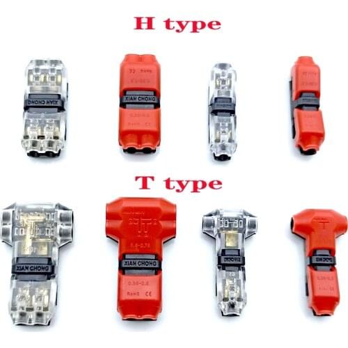 5/10pcs I/T type 1pin 2pin Quick Splice Scotch Lock Wire Connector for Terminals Crimp 22-18AWG Wiring LED Strip Car Audio Cable