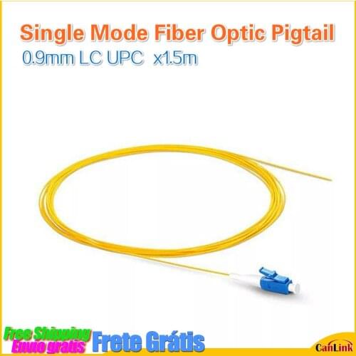50PCS 100PCS/lot 0.9mm LC UPC 1.5m Single mode fiber optic Pigtail 9/125 Optical fiber pigtail Connector