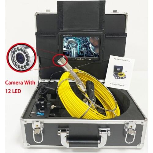 7inch 23mm Industrial Pipe Sewer Inspection Video Camera IP68 Waterproof Drain Pipeline Endoscope System