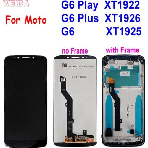 AAA+ For Motorola G6 Play XT1922 G6 Plus XT1926 LCD Display Touch Screen Digitizer Assembly with Frame for Moto G6 XT1925 LCD