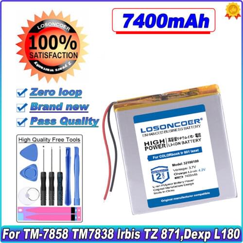 30100100 7000mAh Battery for Tablet Pc Texet TM-7858 Lrbis TZ 82 7 Inch 8 Inch 9inch Batteries for COLORbook Tr 801 Texet