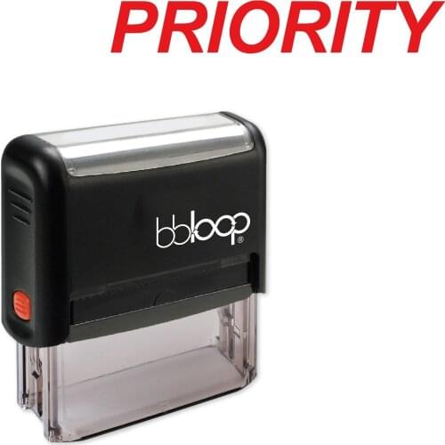 Bbloop Priority w/Italic block Style Font and Design Self-Ink