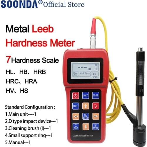 Digital leeb hardness tester for metal stainless steel copper Aluminum Hardness tester HRC HL HB HV HS HRB Hardness Tester
