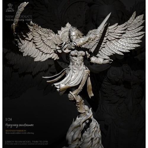 H75mm 1/24 Resin model kits figure beauty colorless and self-assembled TD-2748