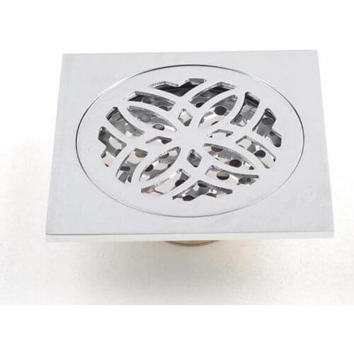 Bathroom/Balcony/kitchen sink floor drain chrome,Toilet Brass washing machine floor drain,New square Copper floor drain strainer