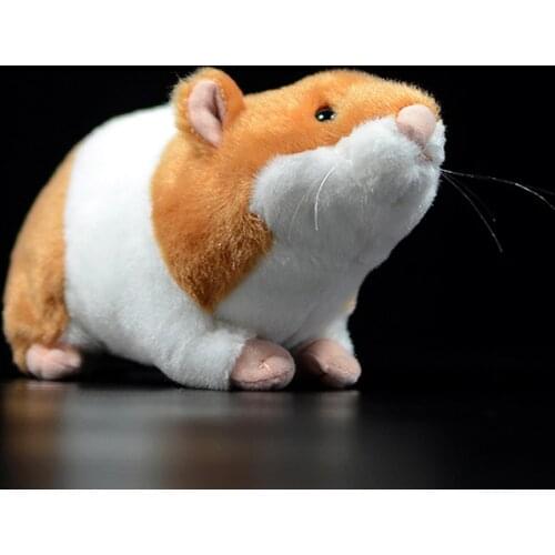 20cm Cute Mesocricetus auratus Hamste Simulation Stuffed Plush Toy Cricetinae Lovely Kawaii Dolls Animal Mini Lifelike Kids Gift