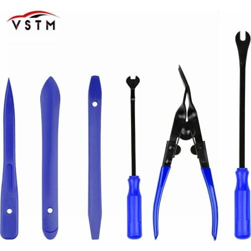 Removal Tools 6pcs/lot Automobile Nail Puller Radio Audio Panel Door Repairing Clip Trim Removal Pry Repair Tool Plastic