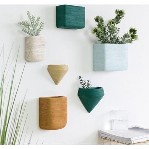 Nordic creative wall flower pot modern simple home decoration accessories fashion geometry restaurant porch hanging adornment