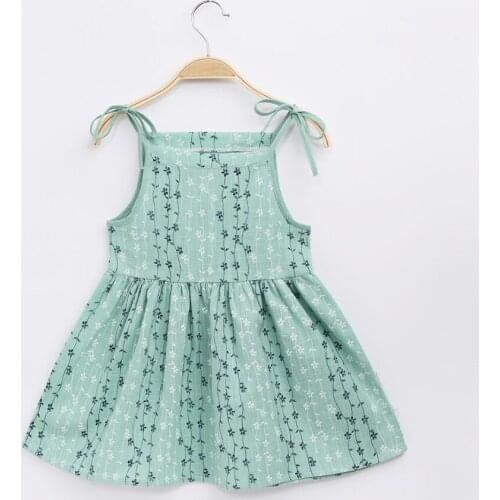 Summer Girls Dress Fashion Dresses For Girls 1-6 Year Children Girls Casual Clothing New Kids Sleeveless Beach Dress