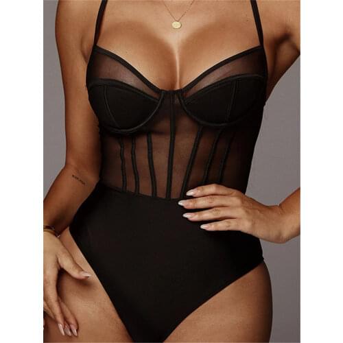 MSFILIA Women's Transparent Bodysuits