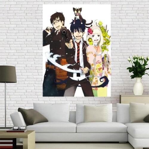 New arrival Custom Blue Exorcist Canvas Painting Poster Home Decor Cloth Fabric Wall Art Poster for Living Room