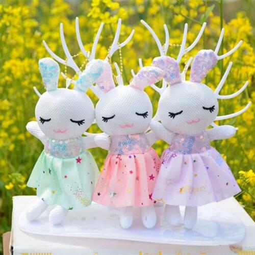 New cute 16cm plush rabbit with beautiful dress soft Pendant bag decoration good quality christmas festival gift for friend