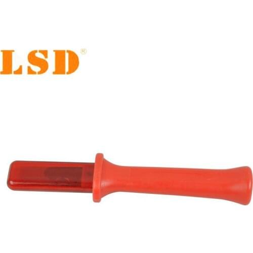 Sickle shaped hook shaped blade stainless steel wire stripping knife red LS-53