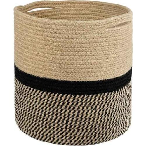 Organizer Basket Planter Basket Cotton Rope Woven Flower Pot Cotton Sundries Storage Box Home Decor Cotton Rope Basket