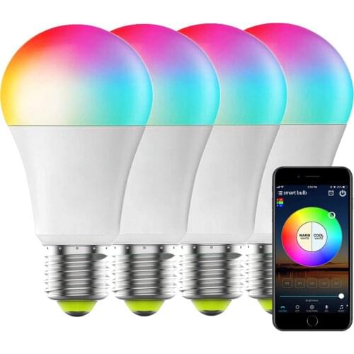 APP Samrt Home WIFI Smart Light Bulb 9W White and Color Changing WiFi Light Bulb, Work with Alexa Google Home Siri Magic Bulb