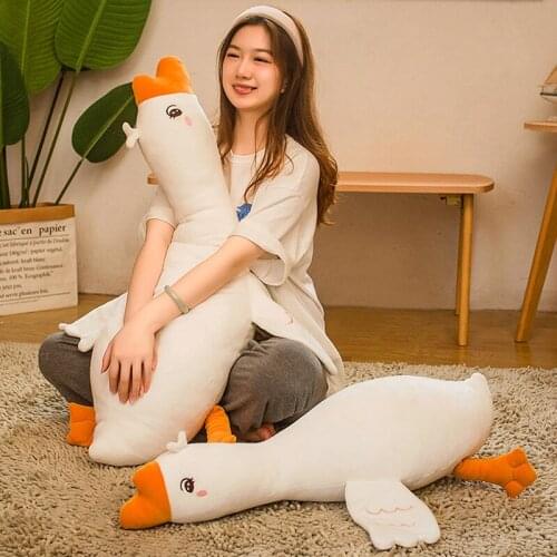 Cute Cotton 70/90CM Goose Stuffed Toys Animal Baby Accompanying Dolls Plush Comfort Dolls Soft Pillow Nordic Home Decor