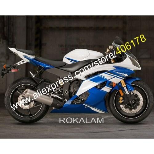 Blue White For Yamaha YZF R6 2012 2013 2014 2015 2016 YZF-R6 YZF600 YZFR6 08-16 Motorcycle Fairing (Injection Molding)