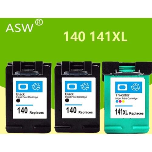 ASW 140XL 141XL Ink Cartridge Replacement for HP 140 141 for HP Photosmart C4283 C4583 C4483 C5283 D5363 printer