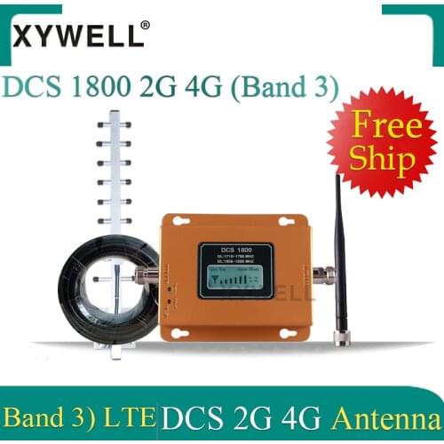 75dB Gain LTE 1800MHZ cellular signal Booster 4G Signal Booster DCS 1800Mhz 2G Cellphone Cellular GSM 1800 + Yagi Antenna