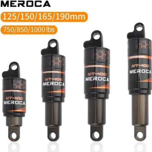 MEROCA Bicycle Shock Absorber 125/150/165/190mm 750/850/1000LBS Oil Spring Rear Shock Absorber for Mountain Bike Accessories