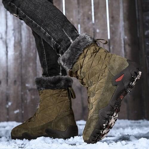 Winter mens Martin boots leisure outdoor high top warm mens boots large casual fashion antiskid snow boots man combat boots