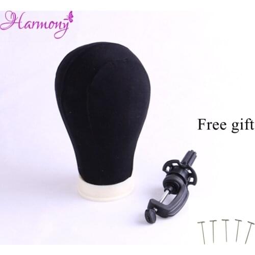 1pcs Off-White Color Canvas Block Mannequin Head Cotton Canvas Head Display for Making Wigs 21"/22"/23"/24"