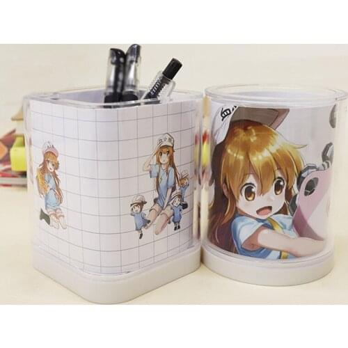 1pcs New Anime Cells at Work! Cartoon White Blood Cell Printed Pen Case Holder Stationery Box Cosplay Prop Decor for Boy Girl