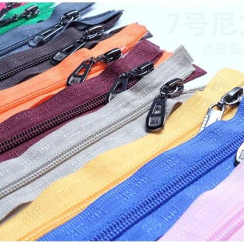 10pcs/lot Nylon Coil Zipper Single Open End Jacket 70cm Sewing for Coats Accessories