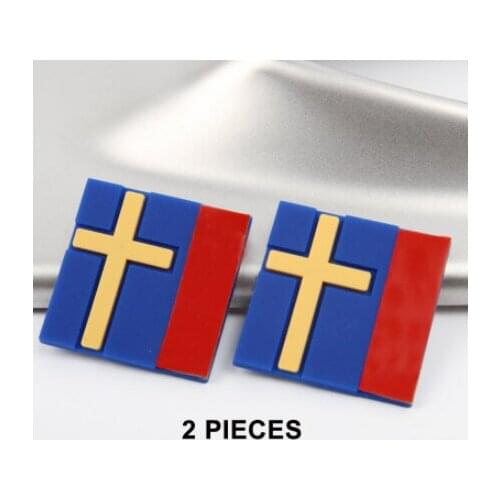 2pcs Sweden Swedish Flag Car Trunk Grille Limited Emblem Badge Decal Stickers
