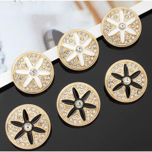 50pcs Metal Buttons Women Fashion High-end Coat Clothes Decoration Accessories Golden Round Large Buttons