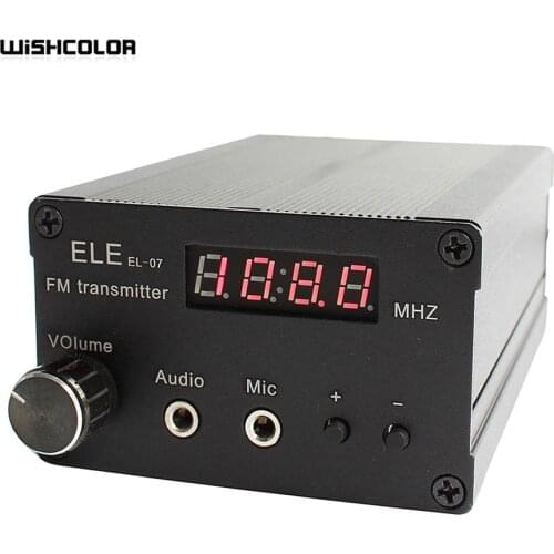 500MW 5W Stereo FM Transmitter Wireless Radio Transmitter Power Adjustable With Telescopic Antenna Audio Cable