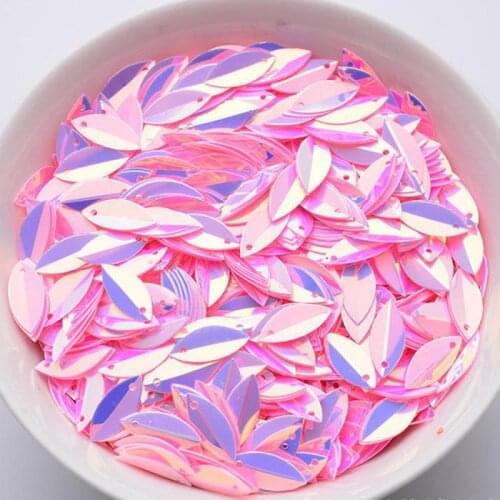 6x15mm Glitter Horse Eye Pvc Loose Sequins For Crafts Paillettes Wedding Sewing Handcraft Decoration Diy Accessory Lentejuelas