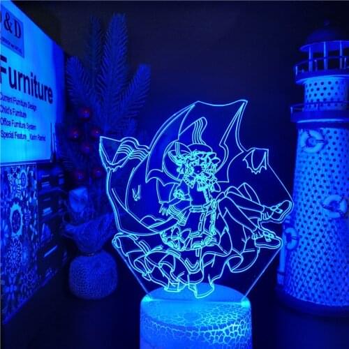 Anime 3d Lamp Touhou Project Remilia Scarlet Figure Nightlight Kids Child Girls Bedroom Decor Light Manga Gift Night Light Lamp