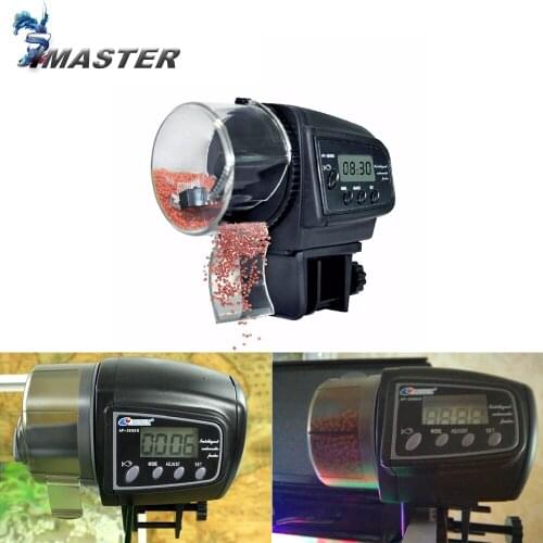 65mL Automatic Fish Feeder for Aquarium Fish Tank Auto Feeders with Timer Pet Feeding Dispenser LCD Indicates Fish Feeder